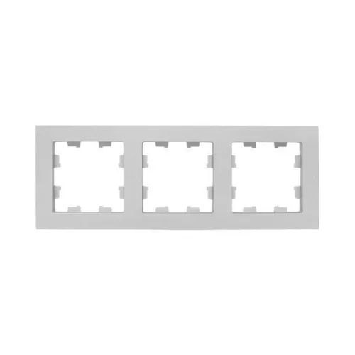 Рамка 3-м Эпика пластик алюм. EKF UP1-FPA-03 фото 3