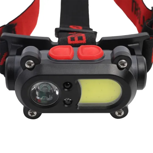 Фонарь аккумуляторный налобный 3.7В карбон 2 LED 3Вт 15 режимов сенсор MicroUSB бокс LED53418 Camelion 15746 фото 6