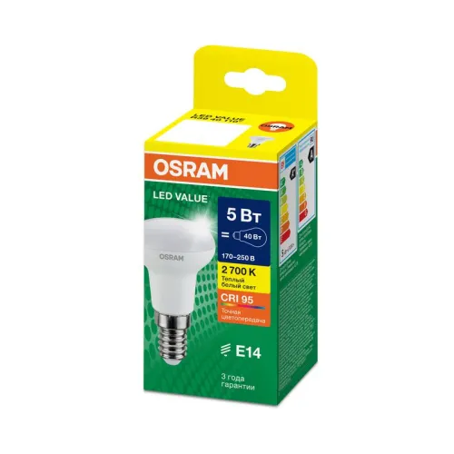 Лампа светодиодная LED G4 Value LVR3940 5W/927 CRI95 5Вт 2700К 500лм грибовидная матов. E14 170-250В OSRAM 4610590511679 фото 3