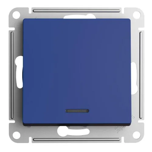 Переключатель 1-кл. AtlasDesign (сх. 6а) 10AX с подсветкой механизм аквамарин SE ATN001163 фото 2