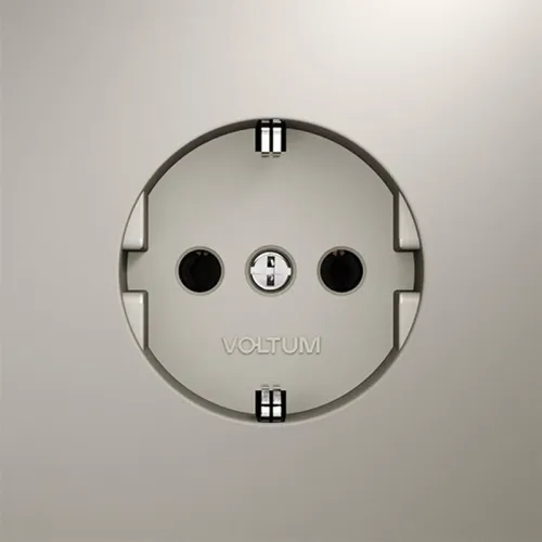 Розетка 1-м СП S70 16А с заземл. механизм кашемир Voltum VLS040103 фото 3