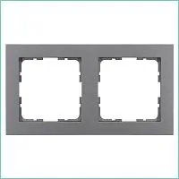 Рамка 2-м G-Classic алюм. Jasmart G1002S