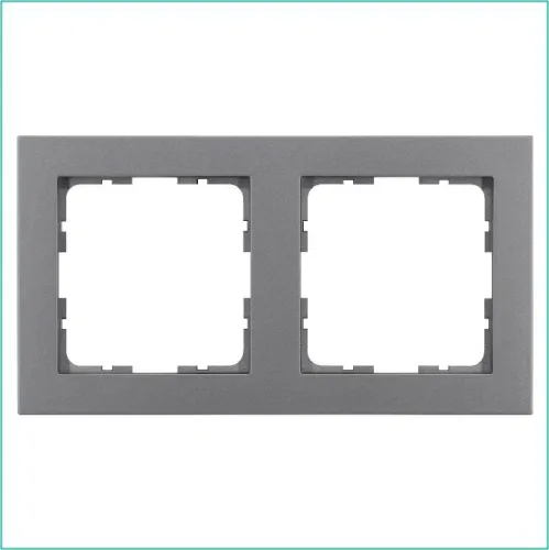 Рамка 2-м G-Classic алюм. Jasmart G1002S