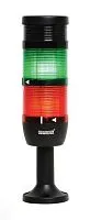 Колонна сигнальная 70мм светодиод (24VDC)+зуммер 90 дБ красн./зел. EMAS IK72L024ZM01