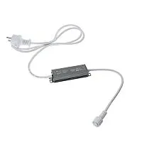 Трансформатор 230В - 24В 40Вт алюм. корпус провод бел. каучук Neon-Night 531-311