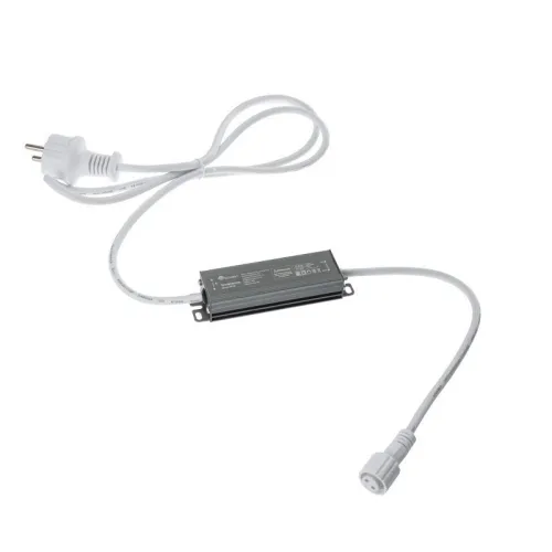 Трансформатор 230В - 24В 40Вт алюм. корпус провод бел. каучук Neon-Night 531-311