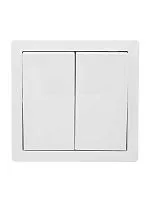 Выключатель 2-клав. LETO бел. LEZARD 752-0200-101