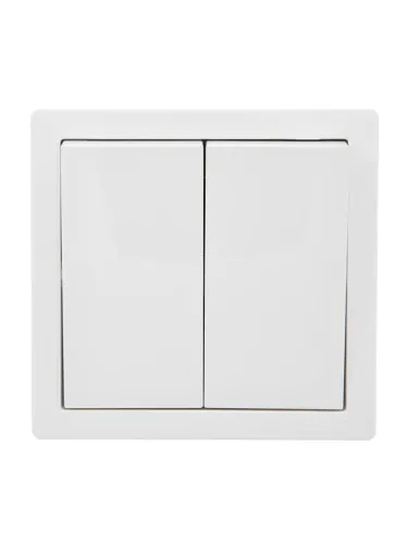 Выключатель 2-клав. LETO бел. LEZARD 752-0200-101