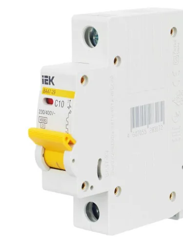 Выключатель автоматический модульный 1п C 10А 4.5кА ВА47-29 KARAT IEK MVA20-1-010-C фото 4