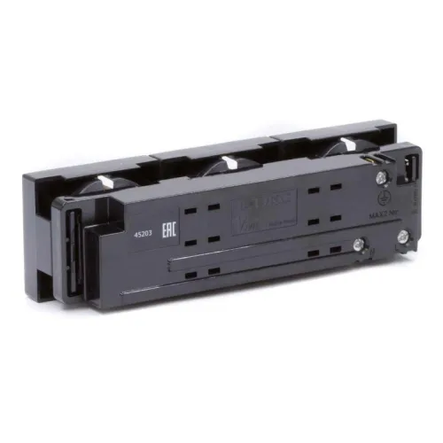 Розетка 3-м Viva 16А IP20 черн. DKC 45203 фото 4