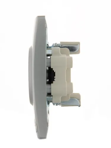 Розетка 2-м СП Karina 16А IP20 без заземл. термопласт матов. серебр. LEZARD 707-4300-128B фото 3