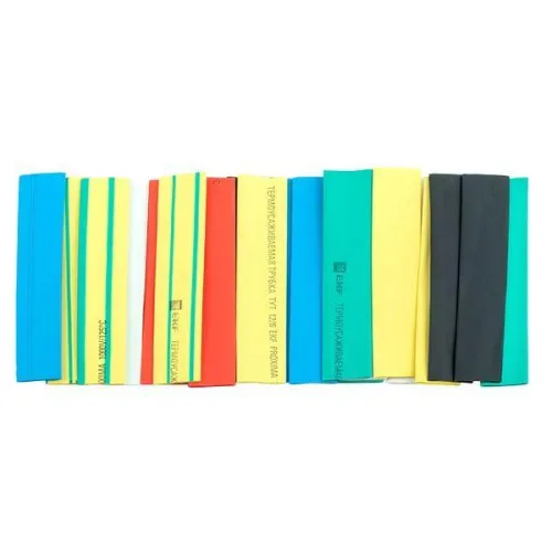 Набор трубок термоусадочных ТУТ нг тонкостен. 12/6 (7 цветов по 3шт 100мм) EKF tut-n-12 фото 6