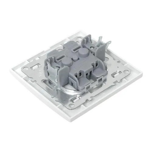 Розетка 1-м СП Минск 10А IP20 без заземл. защ. шторки бел. Basic EKF ERR10-022-100 фото 6