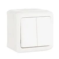 Выключатель 2-кл. ОП Quteo 10А IP44 250В 10AX бел. Leg 782302