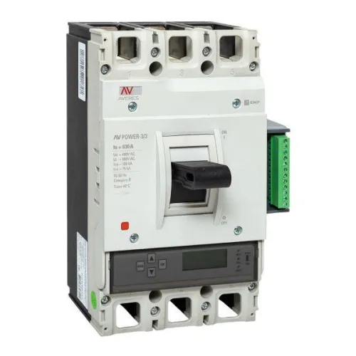 Выключатель автоматический 630А 100кА AV POWER-3/3 ETU6.2 AVERES EKF mccb-33-630H-6.2-av