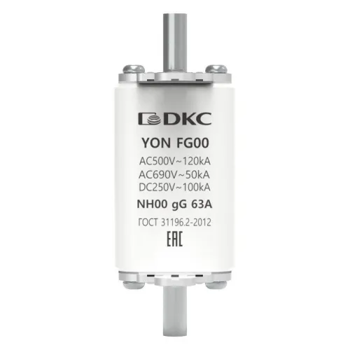 Предохранитель YON ножевого типа FG00 с одинарной индикацией 63А DKC 1FG00-0063 фото 2