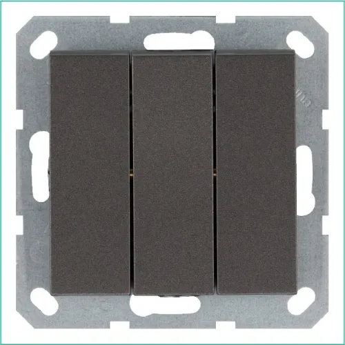 Выключатель 3-кл. 10А IP20 механизм мокко Jasmart G3031Z