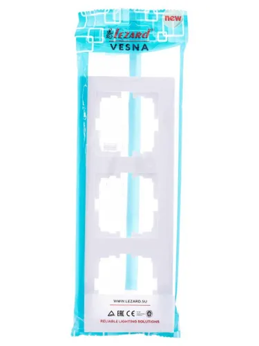 Рамка 3-м VESNA горизонт. бел. LEZARD 742-0200-148