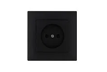 Розетка 1-м Karea RIZZ STAR без заземл. чер. Makel 88054022