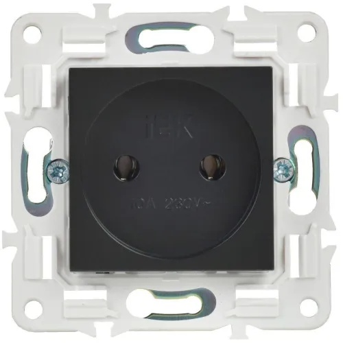 Розетка SKANDY 10А без заземл. без защ. шторок SK-R02Bl черн. IEK SK-R10-10-K02 фото 6