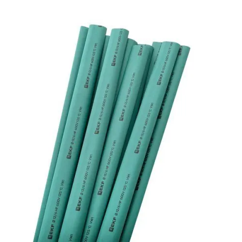 Трубка термоусадочная ТУТ нг 12/6 зел. 1м (уп.50м) PROxima EKF tut-12-j-1m фото 2