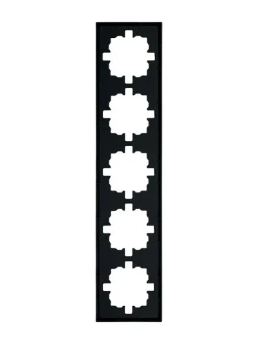 Рамка 5-м ZIMA горизонт. черн. бархат LEZARD 704-4200-150 фото 2