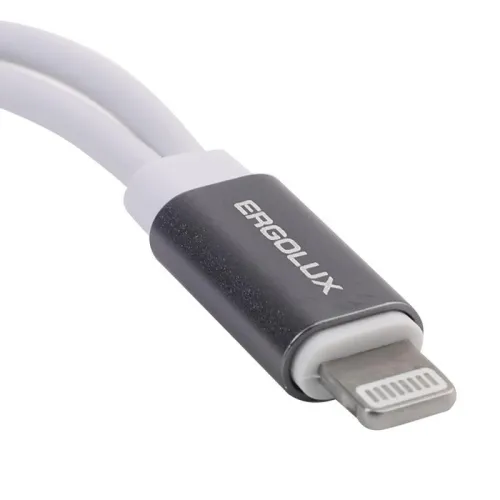 Адаптер звук+зарядка ELX-CSA01-C01 Lightning 2 Lightning-3.5мм 8см блистер бел. ERGOLUX 15290 фото 4