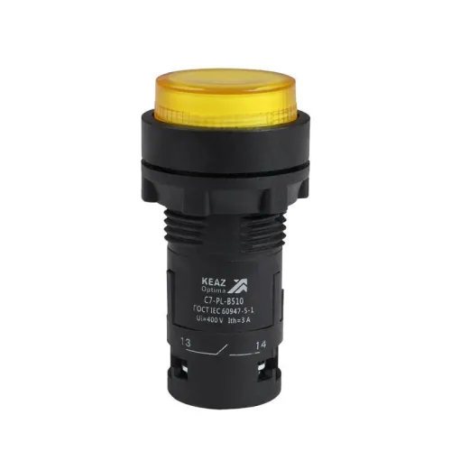 Кнопка с подсветкой OptiSignal Compact D22 С7-PL-B510 желт. 1НО 24В AC/DC XB7NW35B1 КЭАЗ 362092