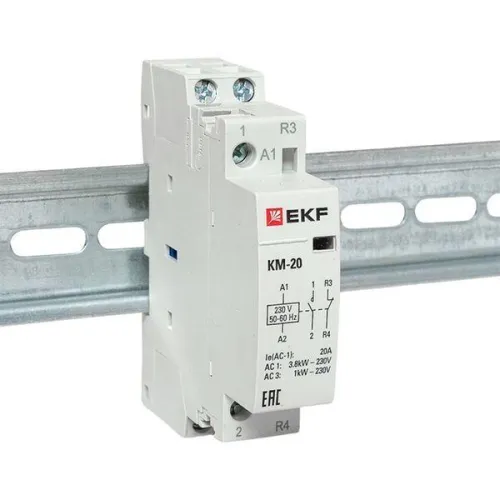 Контактор модульный КМ 20А NО+NC (1 мод.) EKF km-1-20-11 фото 10