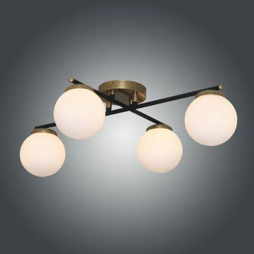 Светильник "Злата" 141 (плафон 8728) НСБ 01-4х25-101 G9 [ИМ] потолочн. черн.зол. Элетех 1005405280 фото 7