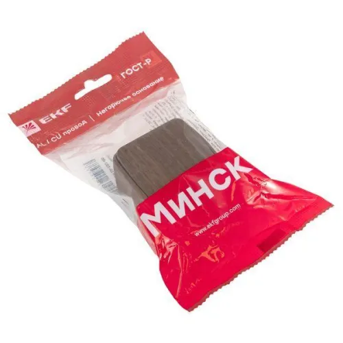 Выключатель 1-кл. 2п ОП Минск 10А IP20 с индикатором темн. дерево EKF EGV10-121-40 фото 2