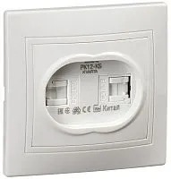 Розетка компьютерная 2-м СП Кварта РК12-КБ бел. GENERICA KV-K20-K01