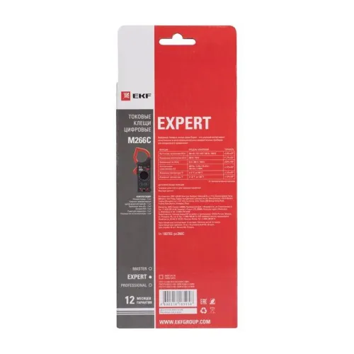 Клещи токовые цифровые M266C Expert EKF In-180702-pc266C фото 5