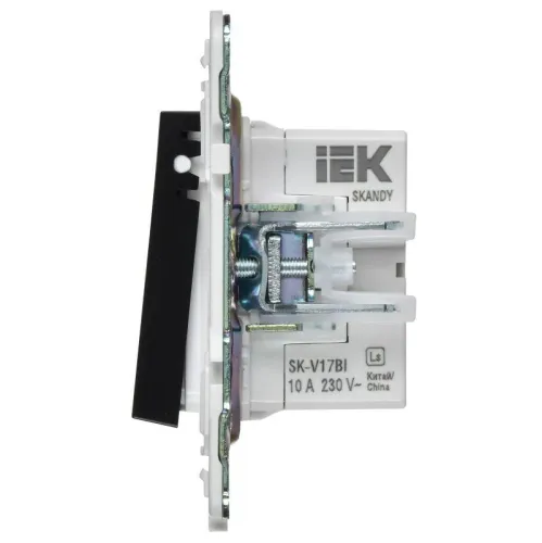 Кнопка звонка SKANDY 10А SK-V17Bl для отелей с индикацией черн. IEK SK-V14-2-10-K02 фото 4