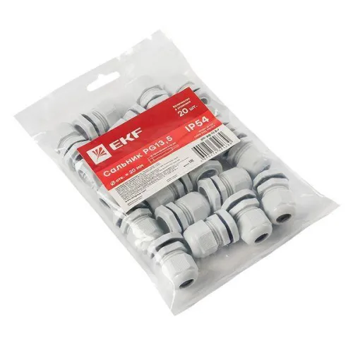 Сальник PG13.5 d6-12мм (d отверст. 21мм) IP54 PROxima EKF plc-pg-13.5-r фото 5