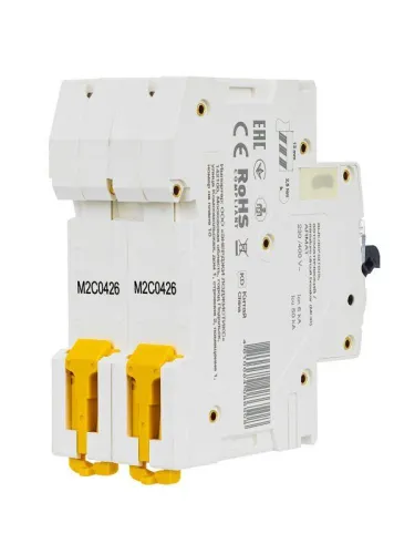 Выключатель автоматический модульный 2п C 4А M06N ARMAT IEK AR-M06N-2-C004 фото 9