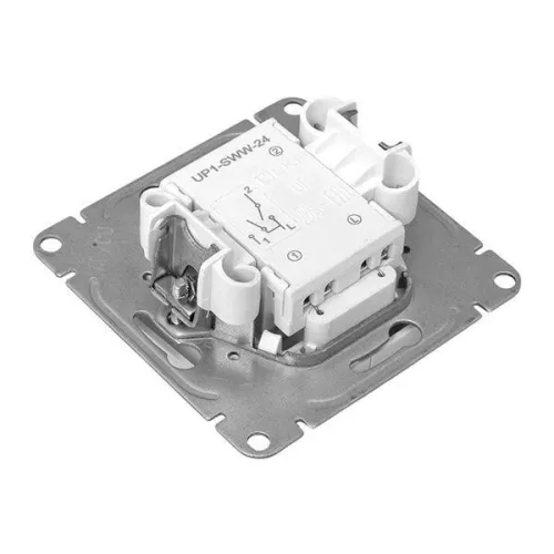 Выключатель 2-кл. СП Эпика с подсветкой механизм бел. EKF UP1-SWW-24 фото 3