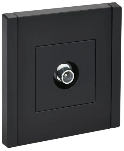Розетка TV проходная FORTE&PIANO FP129 черн. IEK FP-A10-P-K02