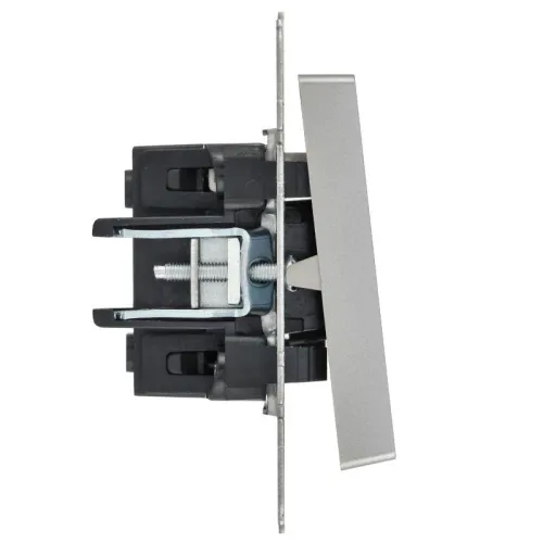 Выключатель 1-кл. СП BRITE ВС10-1-1-БрА 10А с индик. механизм алюм. IEK BR-V10-1-10-K47 фото 4