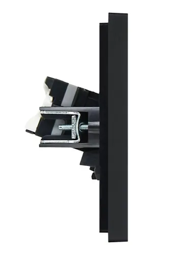 Розетка компьютерная 2-м RJ45 кат.5E FORTE&PIANO FP133 черн. IEK FP-K20-1-K02