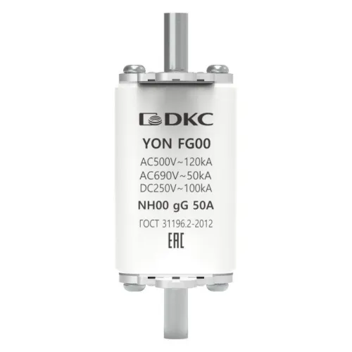 Предохранитель YON ножевого типа FG00 с одинарной индикацией 50А DKC 1FG00-0050 фото 2