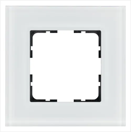 Рамка 1-м G-Glass стекло бел. White Glass Jasmart G1001GW
