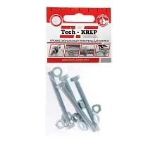 Болт с шестигранной головкой М6х60 DIN 933 + гайка + шайба оцинк. (уп.4шт) Tech-Krep/Zitar 112720