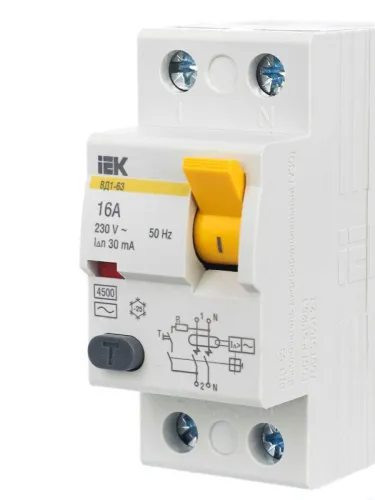 Выключатель дифференциального тока (УЗО) 2п 16А 30мА тип AC ВД1-63 KARAT IEK MDV10-2-016-030 фото 9