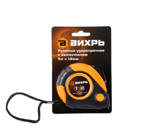 Рулетка 5мх19мм автостоп Вихрь 73/11/1/5 фото 2