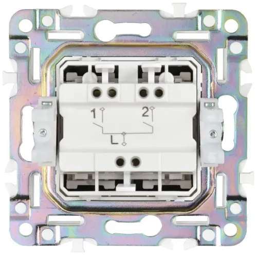 Выключатель 2-кл. SKANDY 10А SK-V04N никель IEK SK-V20-0-10-K50 фото 3