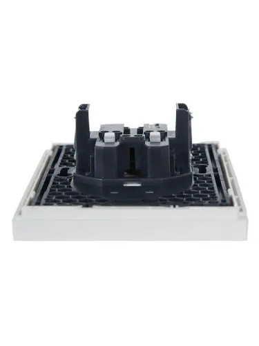 Розетка 2-м СП FORTE&PIANO FP226 10А без заземл. без защ. шторок безвинт. крепл. бел. IEK FP-R20-10-1-K01 фото 5