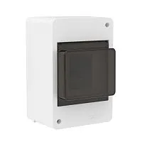 Щиток настенный 4мод. с тонированной дверцей бел. DKC F04W0WD