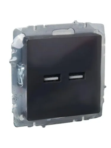 Розетка BRITE USB A+A 3.1А РЮ10-1-БрГ механизм графит IEK BR-U21-D31-K53 фото 6