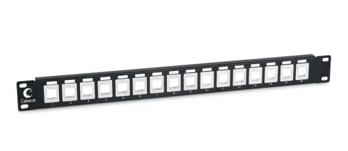 Патч-панель модульная 19дюйм 1U 16 портов для неэкранир. модулей Cabeus 7950c